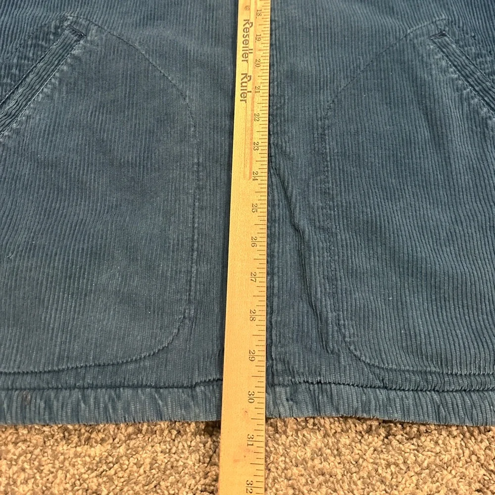 J Crew‎ Corduroy Barn Coat Medium Blue Sherpa Lined Gorpcore Workwear Rugged
